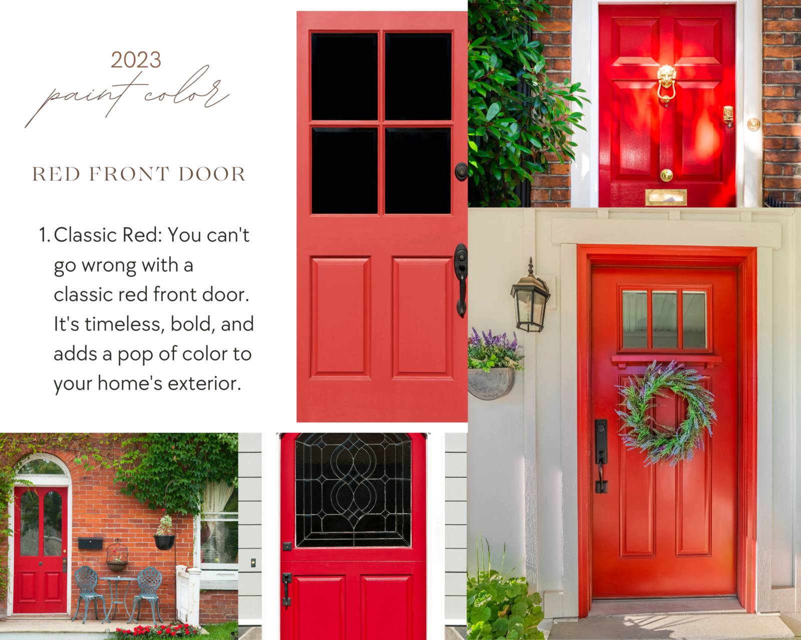 Top Trending Front Door Paint Colors for 2023 to Add Curb Appeal to